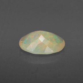 1.38캐럿 천연 멀티컬러 오팔, 투명한, 10.5×7.3 mm, 투명/반투명