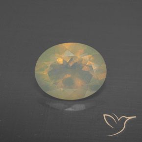 1.50ct 자연스러운 다색 오팔, 타원형, 투명한