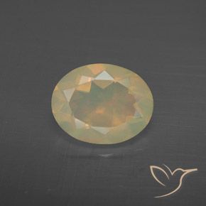1.38ct 자연스러운 다색 오팔, 타원형, 투명한