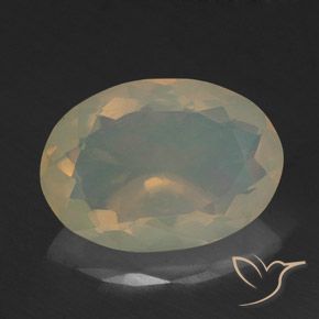 1.74ct 자연스러운 다색 오팔, 타원형, 투명한