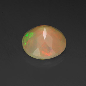 0.73캐럿 천연 멀티컬러 오팔, 투명한, 7.07 mm, 투명/반투명