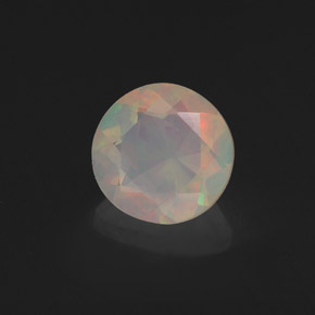 0.58캐럿 천연 멀티컬러 오팔, 투명한, 6.18 mm, 투명/반투명
