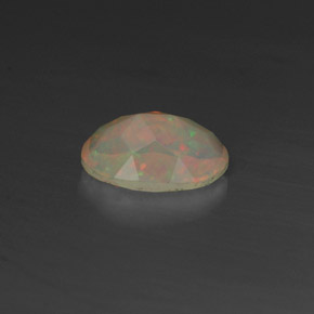 0.45캐럿 천연 멀티컬러 오팔, 투명한, 7.2×5 mm, 투명/반투명