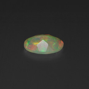 0.37캐럿 천연 멀티컬러 오팔, 투명한, 6.9×5 mm, 투명/반투명