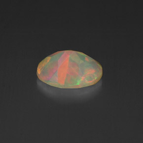 0.46캐럿 천연 멀티컬러 오팔, 투명한, 7×4.9 mm, 투명/반투명