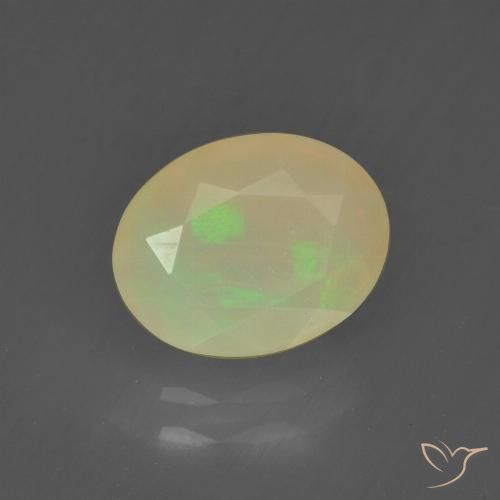 1.09ct 자연스러운 다색 오팔, 타원형, 투명한
