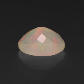 1.15캐럿 천연 멀티컬러 오팔, 타원형 컷, 9×7 mm, 투명한