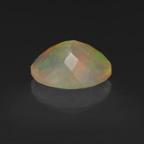1.14캐럿 천연 멀티컬러 오팔, 타원형 컷, 9.1×7 mm, 투명한