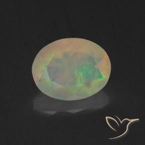 1.16ct 자연스러운 다색 오팔, 타원형, 투명한