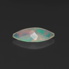 0.97캐럿 천연 멀티컬러 오팔, 마퀴즈, 12.2×6.1 mm, 투명한