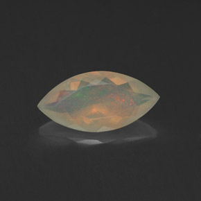 0.88캐럿 천연 멀티컬러 오팔, 마퀴즈, 12.2×6 mm, 투명한