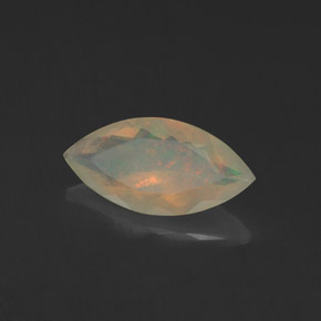 0.88캐럿 천연 멀티컬러 오팔, 마퀴즈, 12.2×6 mm, 투명한
