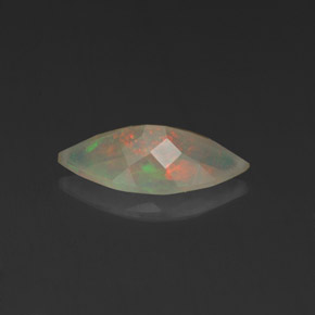 0.88캐럿 천연 멀티컬러 오팔, 마퀴즈, 12.2×6 mm, 투명한
