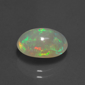 2.09캐럿 천연 멀티컬러 오팔, 투명한, 11.6×8.5 mm, 투명/반투명