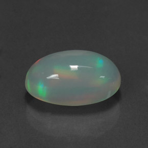 2.51캐럿 천연 멀티컬러 오팔, 투명한, 12.7×7.5 mm, 투명/반투명