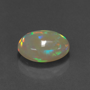 2.10캐럿 천연 멀티컬러 오팔, 투명한, 11.3×8.2 mm, 투명/반투명