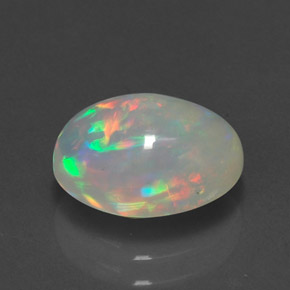1.98캐럿 천연 멀티컬러 오팔, 투명한, 10.7×8.5 mm, 투명/반투명