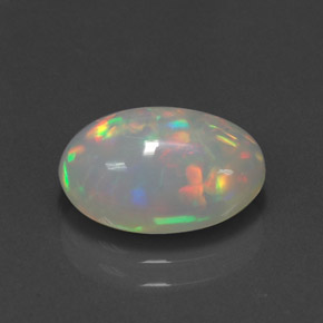 2.60캐럿 천연 멀티컬러 오팔, 투명한, 12.7×8.8 mm, 투명/반투명