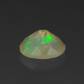 0.87캐럿 천연 멀티컬러 오팔, 투명한, 8.2×6.2 mm, 투명/반투명