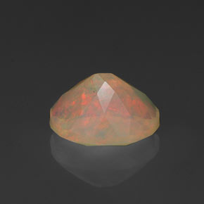 0.89캐럿 천연 멀티컬러 오팔, 투명한, 8×6.2 mm, 투명/반투명