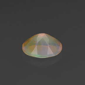 0.88캐럿 천연 멀티컬러 오팔, 타원형 컷, 8.2×6.2 mm, 투명한