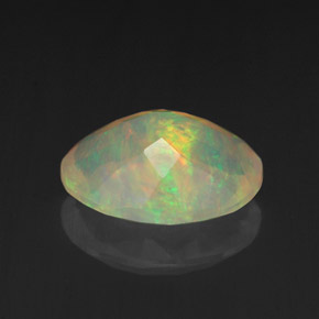 1.71캐럿 천연 멀티컬러 오팔, 타원형 컷, 10.7×8.3 mm, 투명한