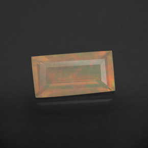 1.55캐럿 천연 멀티컬러 오팔, 투명한, 투명/반투명