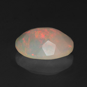 1.57캐럿 천연 멀티컬러 오팔, 투명한, 10×8.1 mm, 투명/반투명