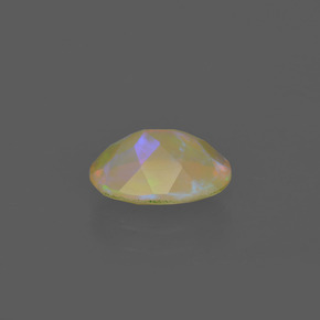 1.05캐럿 천연 멀티컬러 오팔, 타원형 컷, 9.1×7.1 mm, 투명한