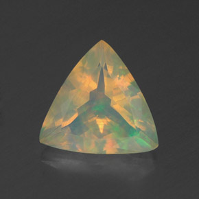 1.29캐럿 천연 멀티컬러 오팔, 트릴리언, 9.6×9 mm, 투명한