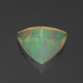 1.29캐럿 천연 멀티컬러 오팔, 트릴리언, 9.6×9 mm, 투명한