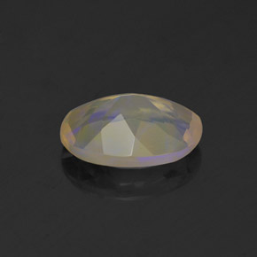 0.74캐럿 천연 멀티컬러 오팔, 타원형 컷, 8.3×6.2 mm, 투명한