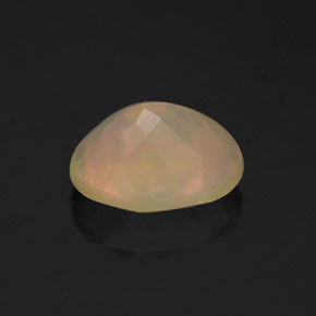 0.97캐럿 천연 멀티컬러 오팔, 타원형 컷, 8.2×6.2 mm, 투명한