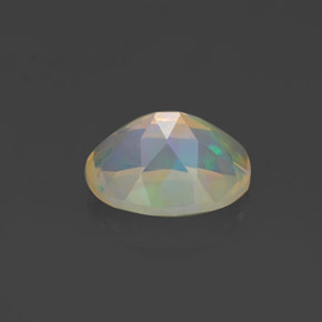 0.98캐럿 천연 멀티컬러 오팔, 타원형 컷, 8.2×6.2 mm, 투명한