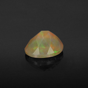 0.98캐럿 천연 멀티컬러 오팔, 투명한, 8.2×6.1 mm, 투명/반투명