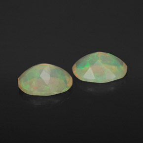 캐럿 천연 멀티컬러 오팔 보석, 투명한, 8.3×6.2 mm, 투명/반투명