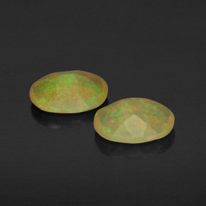 캐럿 천연 멀티컬러 오팔 보석, 투명한, 8.2×6.2 mm, 투명/반투명