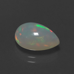 2.66캐럿 천연 멀티컬러 오팔, 투명한, 12.7×8.6 mm, 투명/반투명