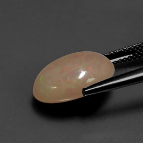 3.87캐럿 천연 다색 오팔, 타원형 컷, 투명한