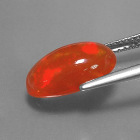 2.71캐럿 천연 멀티컬러 오팔, 타원형 컷, 13.2×8.3 mm, 투명한