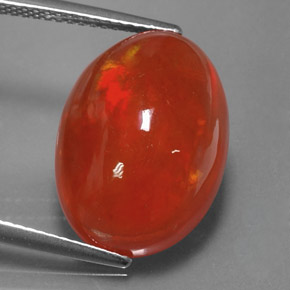 8.38캐럿 천연 멀티컬러 오팔, 투명한, 17.7×12.9 mm, 투명/반투명