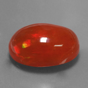 8.38캐럿 천연 멀티컬러 오팔, 투명한, 17.7×12.9 mm, 투명/반투명