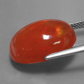 8.38캐럿 천연 멀티컬러 오팔, 투명한, 17.7×12.9 mm, 투명/반투명