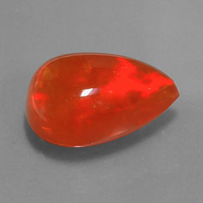 4.22캐럿 천연 멀티컬러 오팔, 배 모양, 14.8×10 mm, 투명한