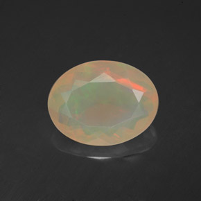 2.30캐럿 천연 멀티컬러 오팔, 투명한, 12.1×9.3 mm, 투명/반투명
