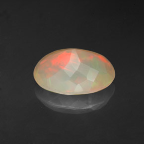 2.30캐럿 천연 멀티컬러 오팔, 투명한, 12.1×9.3 mm, 투명/반투명