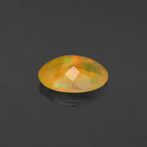 1.48캐럿 천연 멀티컬러 오팔, 타원형 컷, 10.1×8 mm, 투명한