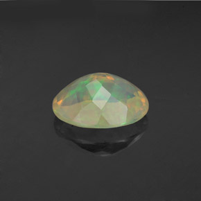 1.64캐럿 천연 멀티컬러 오팔, 타원형 컷, 10.1×8 mm, 투명한