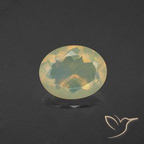 1.56ct 자연스러운 다색 오팔, 타원형, 투명한