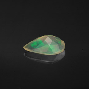 0.87캐럿 천연 멀티컬러 오팔, 배 모양, 10×6.5 mm, 투명한